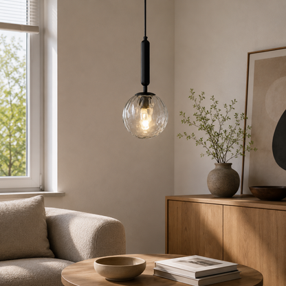 Modern Black Gold Pendant Light for Dining Spaces | Korvane