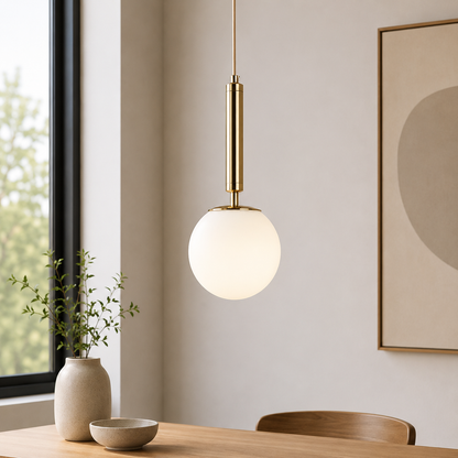Modern Black Gold Pendant Light for Dining Spaces | Korvane