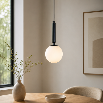 Modern Black Gold Pendant Light for Dining Spaces | Korvane