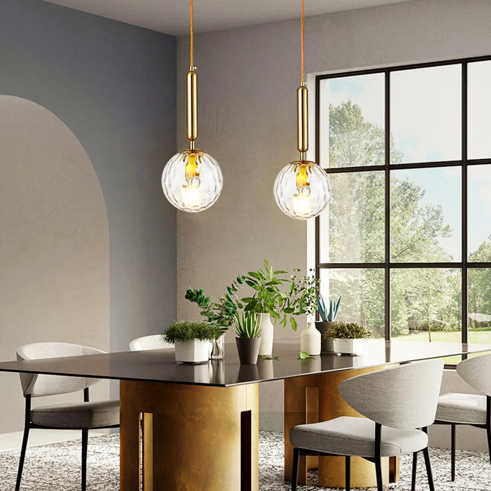 Modern Black Gold Pendant Light for Dining Spaces | Korvane