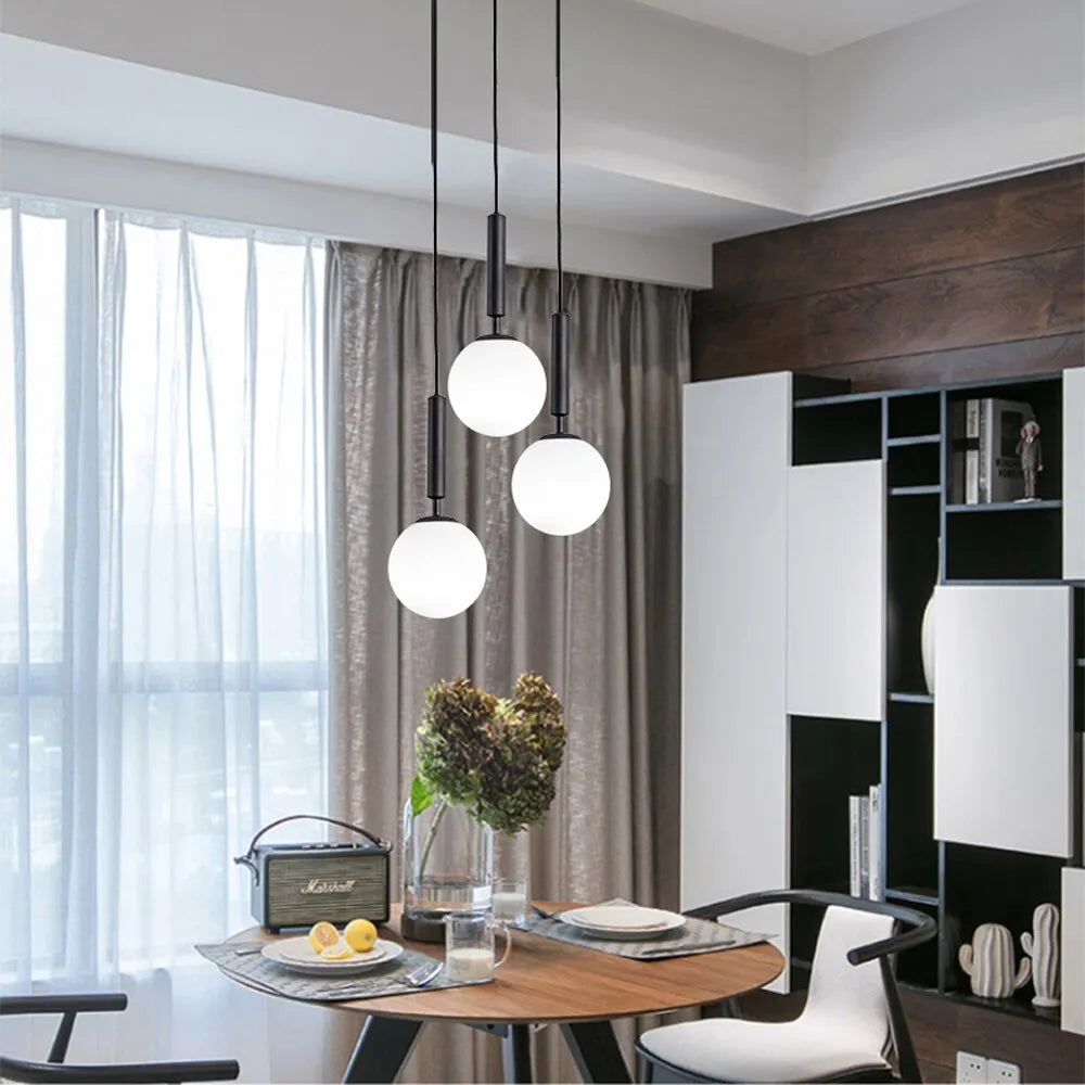 Modern Black Gold Pendant Light for Dining Spaces | Korvane