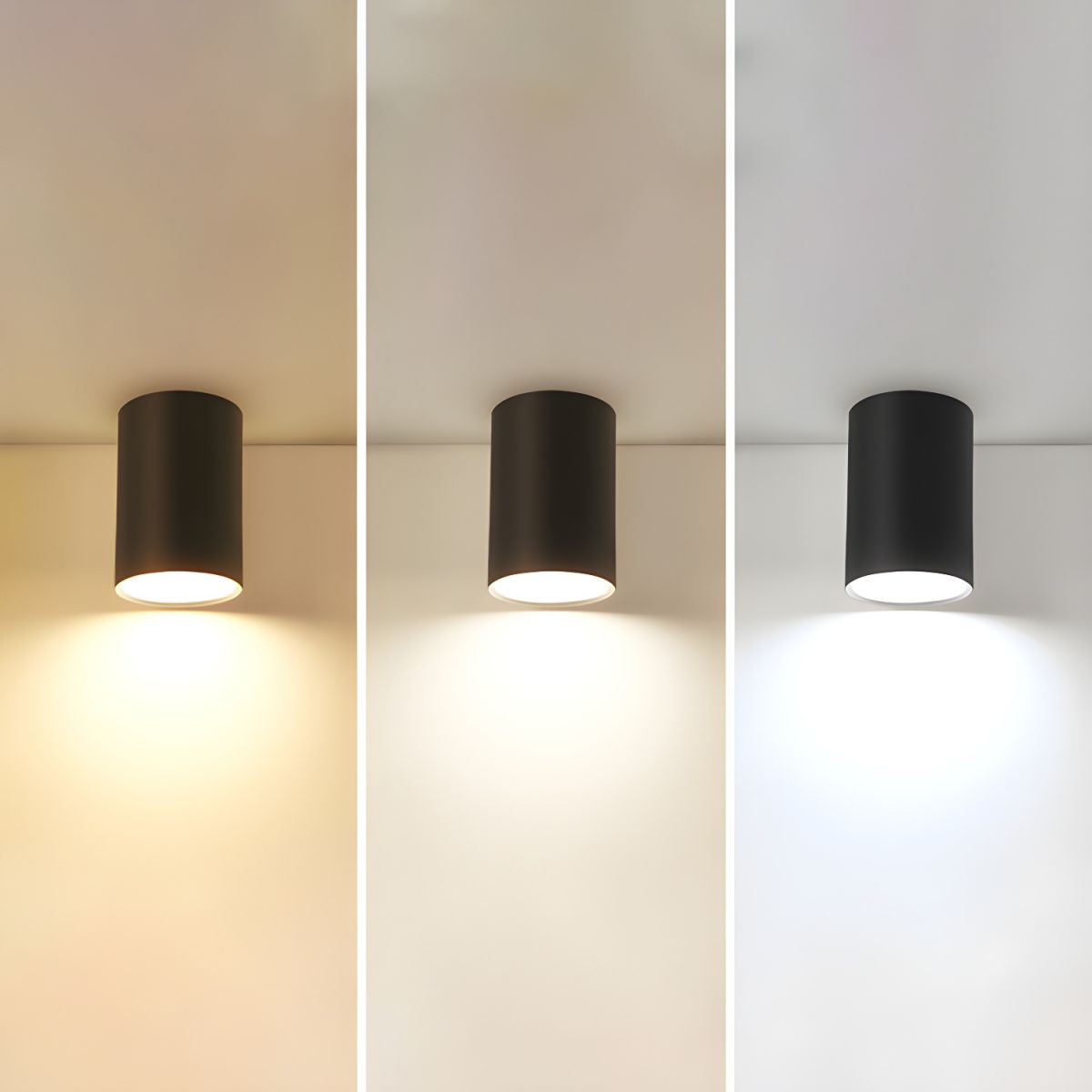 Modern Black LED Cylinder Ceiling Light Fixture | Lampio