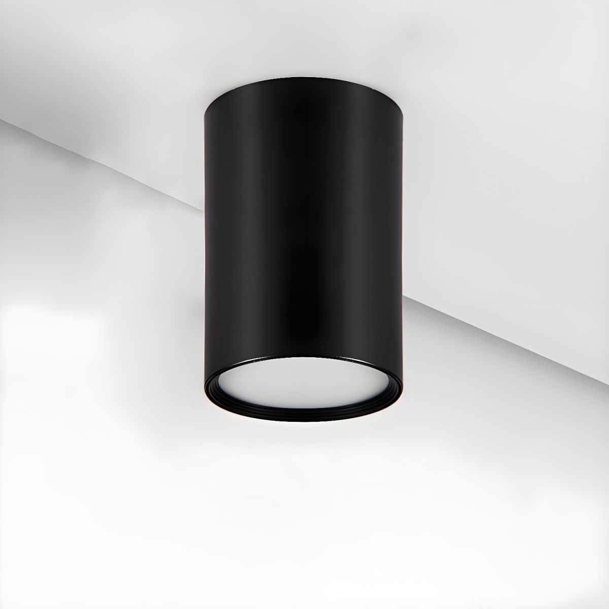 Modern Black LED Cylinder Ceiling Light Fixture | Lampio