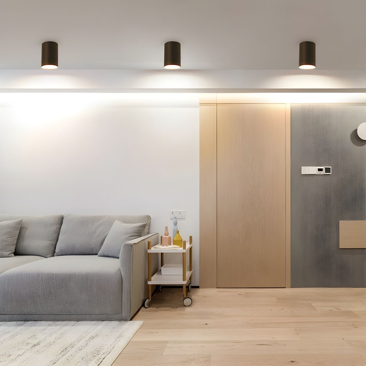 Modern Black LED Cylinder Ceiling Light Fixture | Lampio