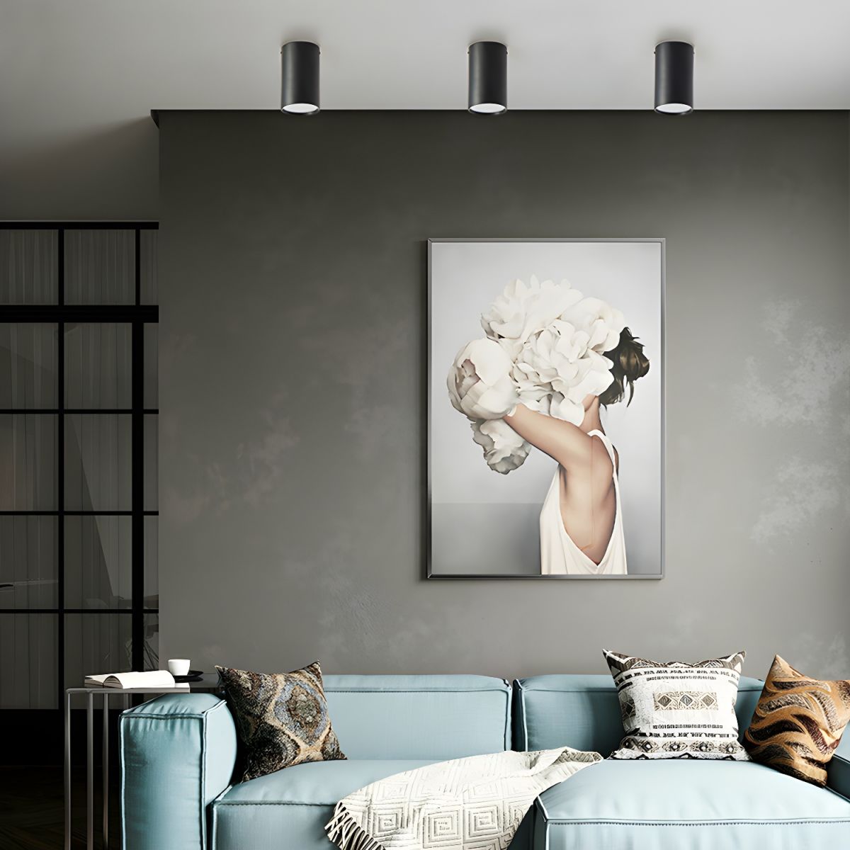 Modern Black LED Cylinder Ceiling Light Fixture | Lampio