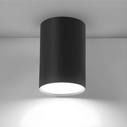 Modern Black LED Cylinder Ceiling Light Fixture | Lampio