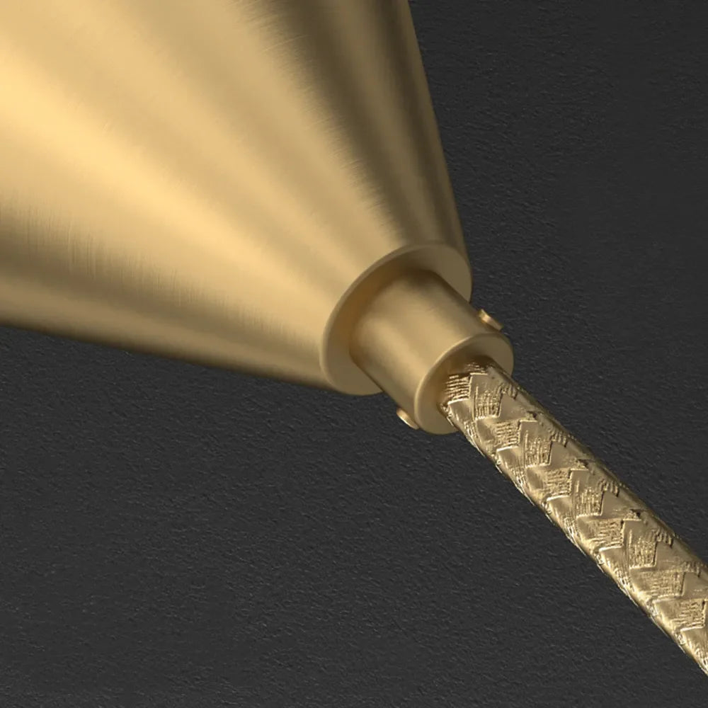 Modern Brass Finish Round Pendant Light for Dining Areas | Arvexis
