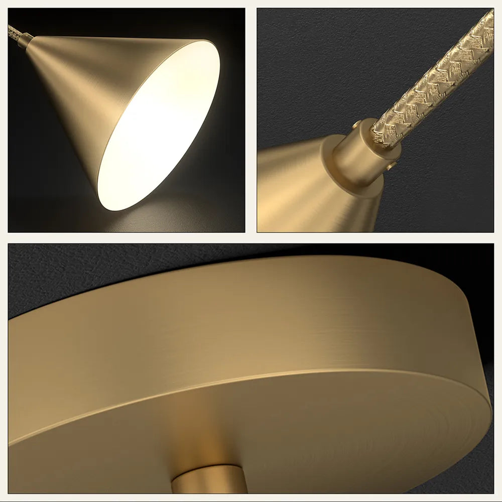 Modern Brass Finish Round Pendant Light for Dining Areas | Arvexis