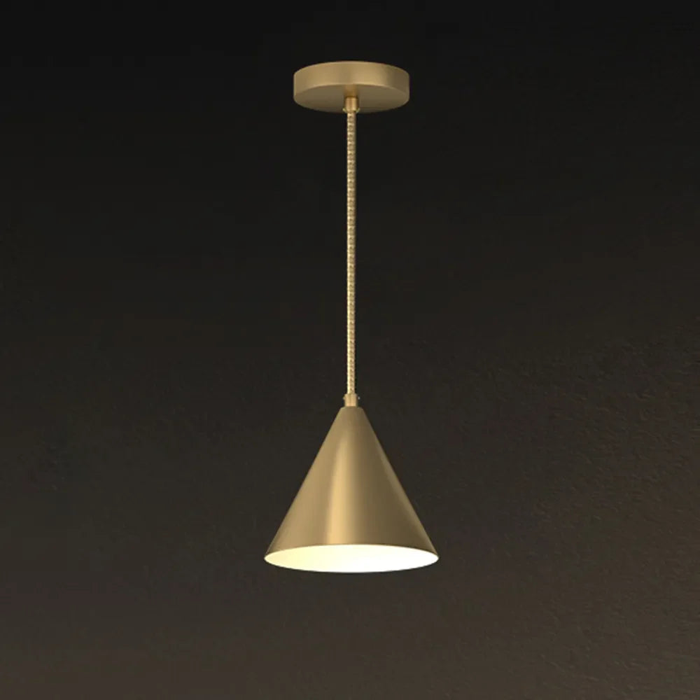 Modern Brass Finish Round Pendant Light for Dining Areas | Arvexis