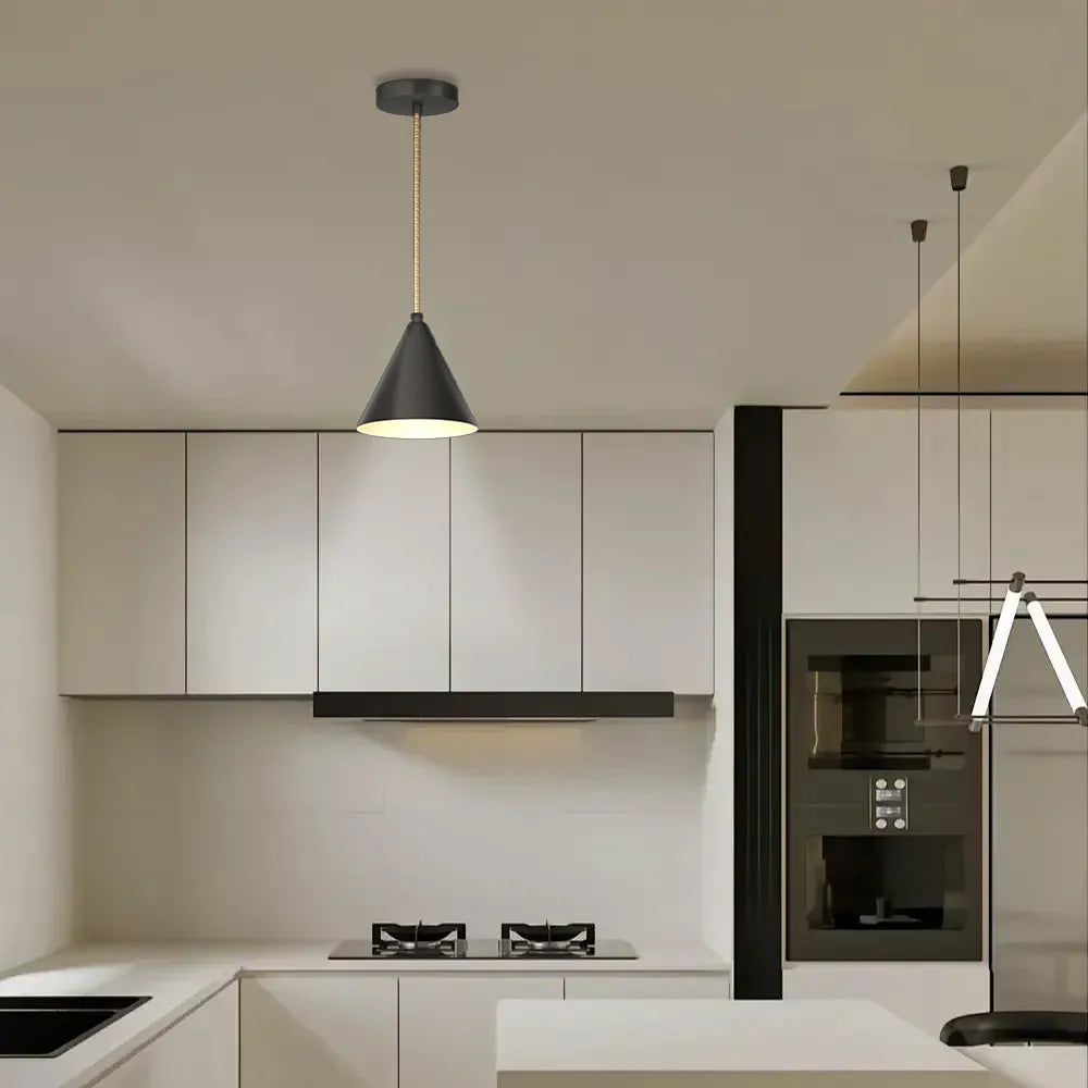 Modern Brass Finish Round Pendant Light for Dining Areas | Arvexis