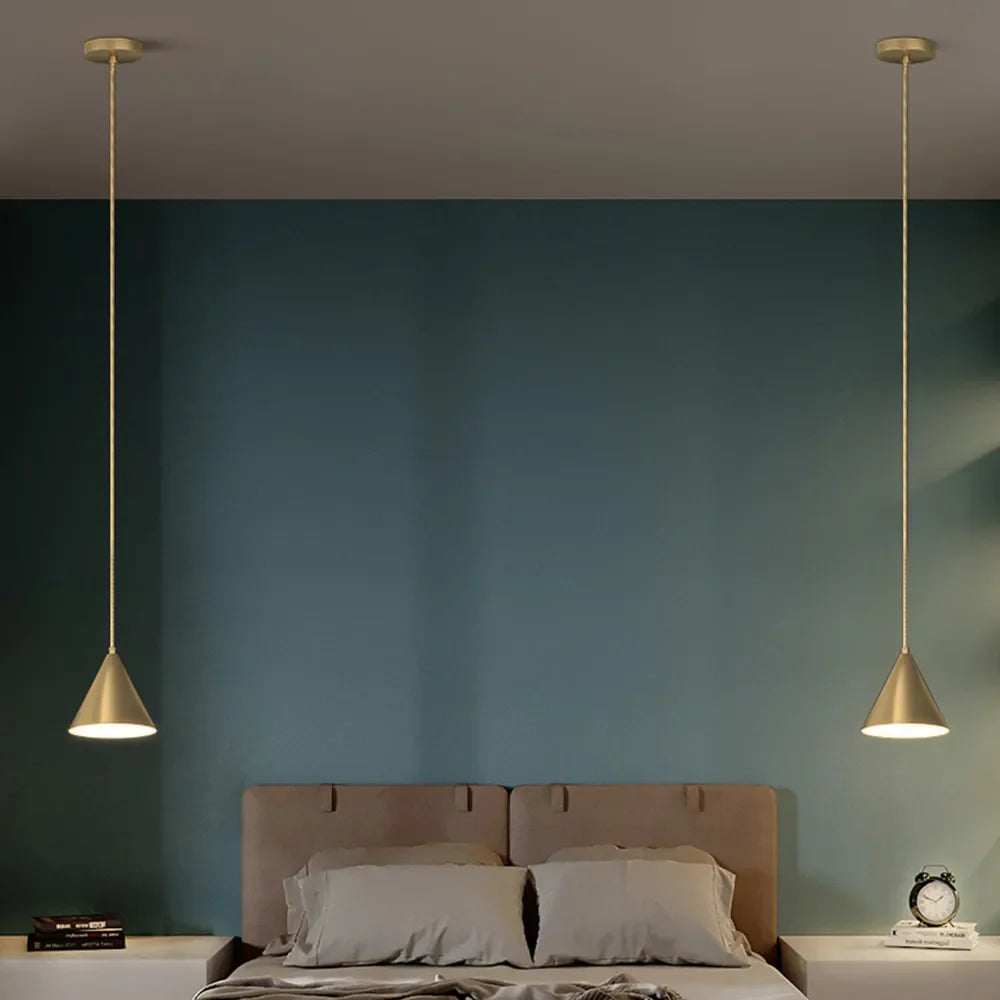 Modern Brass Finish Round Pendant Light for Dining Areas | Arvexis