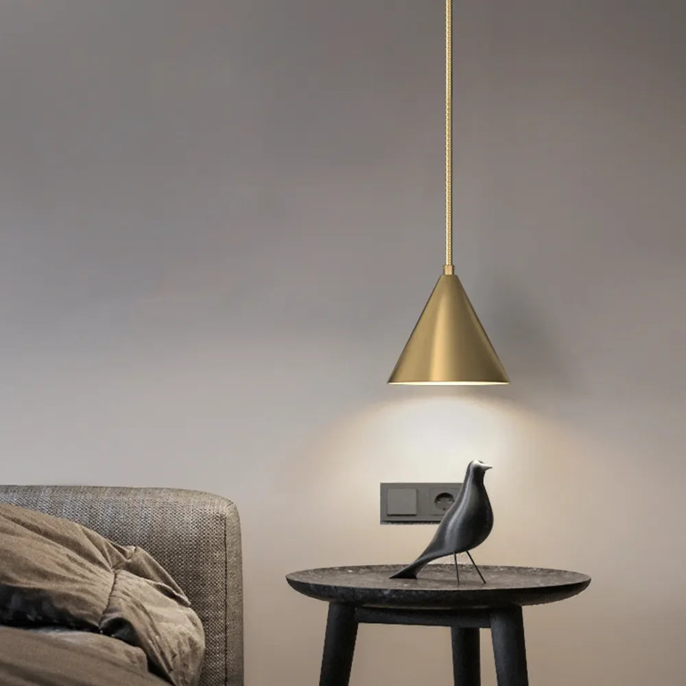 Modern Brass Finish Round Pendant Light for Dining Areas | Arvexis