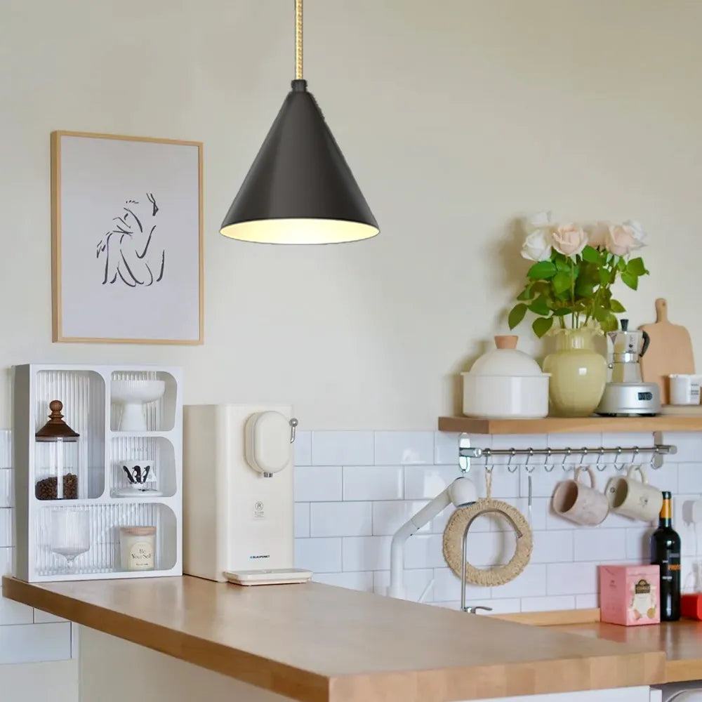 Modern Brass Finish Round Pendant Light for Dining Areas | Arvexis
