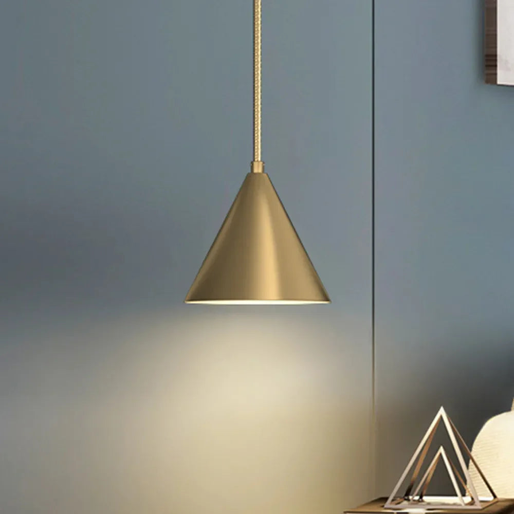 Modern Brass Finish Round Pendant Light for Dining Areas | Arvexis