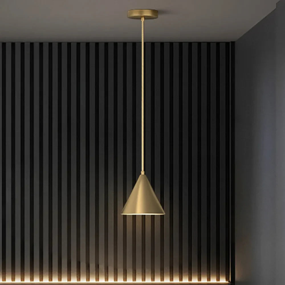 Modern Brass Finish Round Pendant Light for Dining Areas | Arvexis