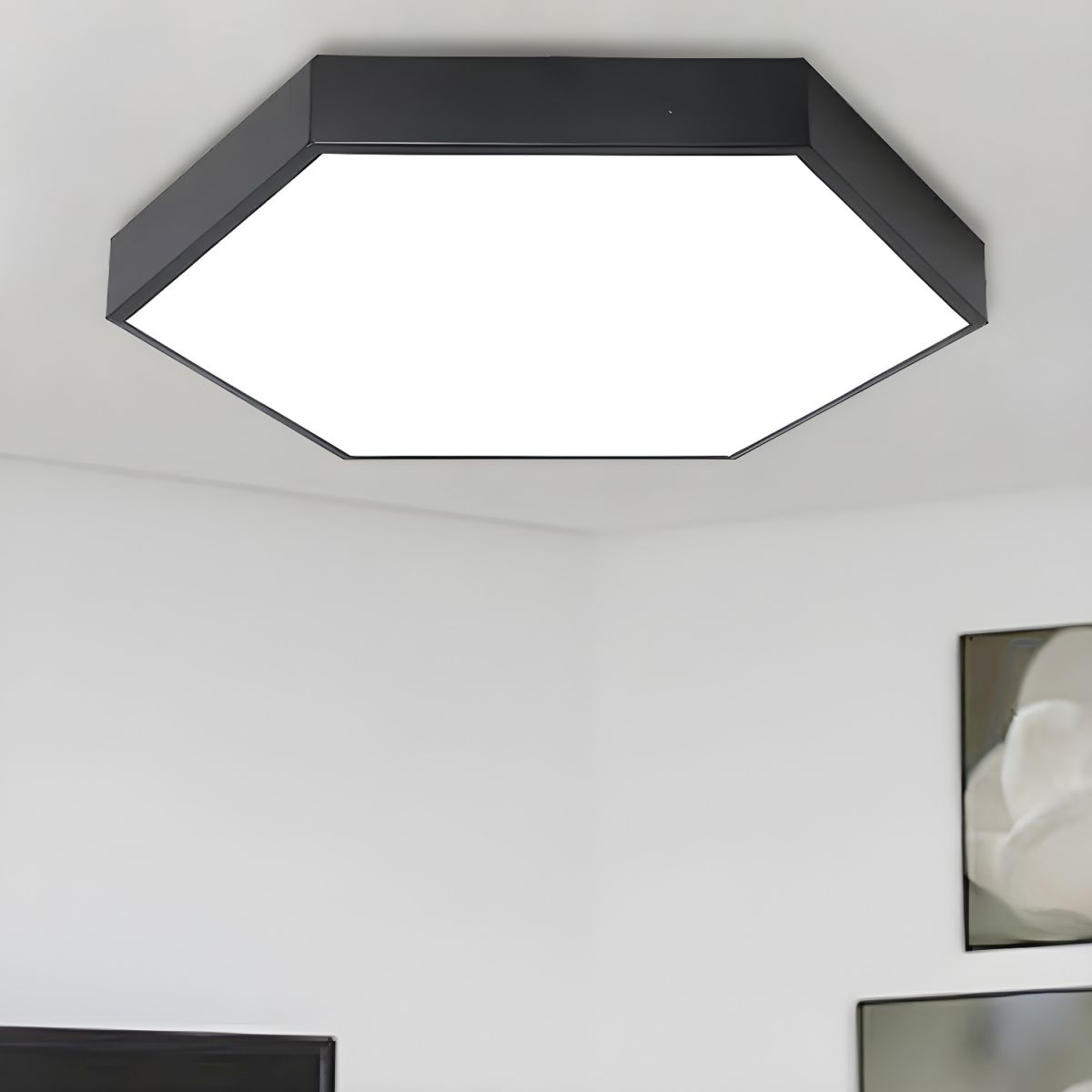 Modern Ceiling Lamp Acrylic Hexagon Shade for Kids | Luminae