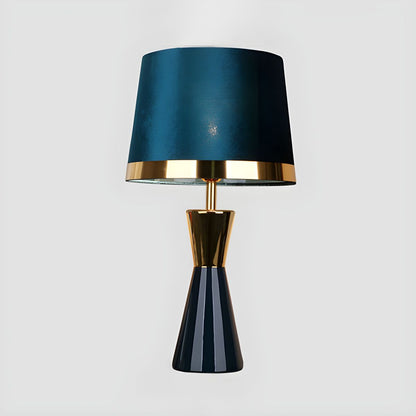 Modern Ceramic Table Lamp with Cone Fabric Shade | Sarveta