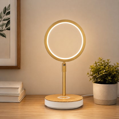 Modern Circle Touch Dimming Table Lamp With LED Bulb | Xandrel