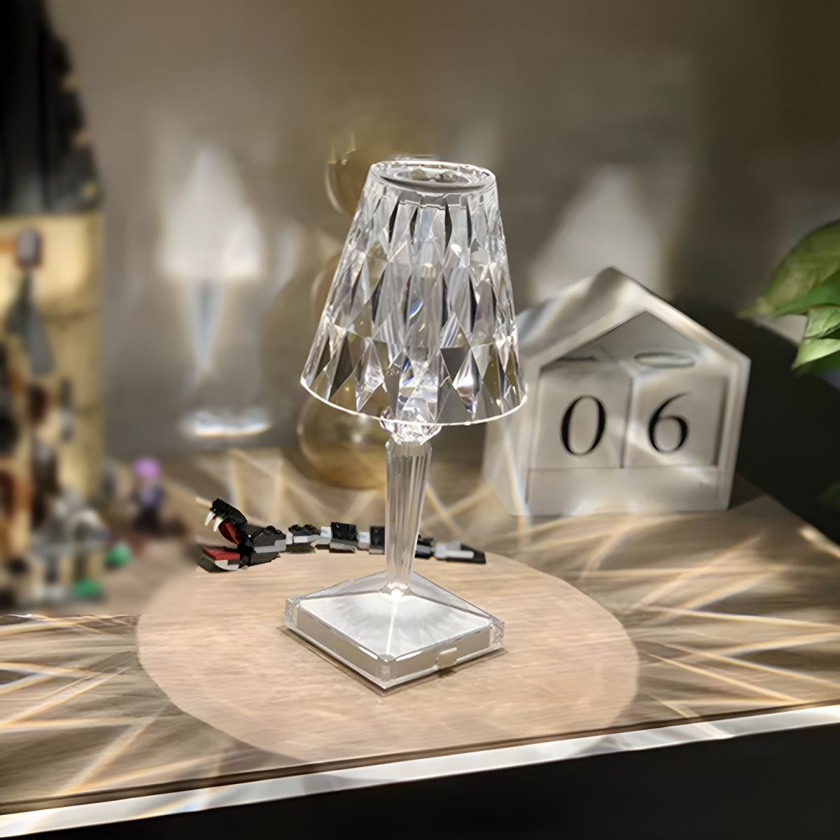 Modern Colourful LED Table Lamp with Acrylic Shade | Drovica