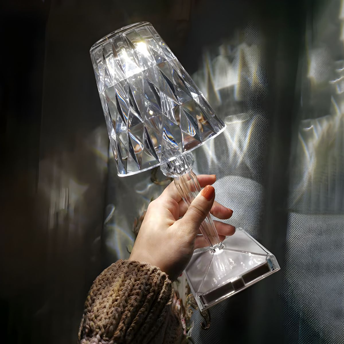 Modern Colourful LED Table Lamp with Acrylic Shade | Drovica