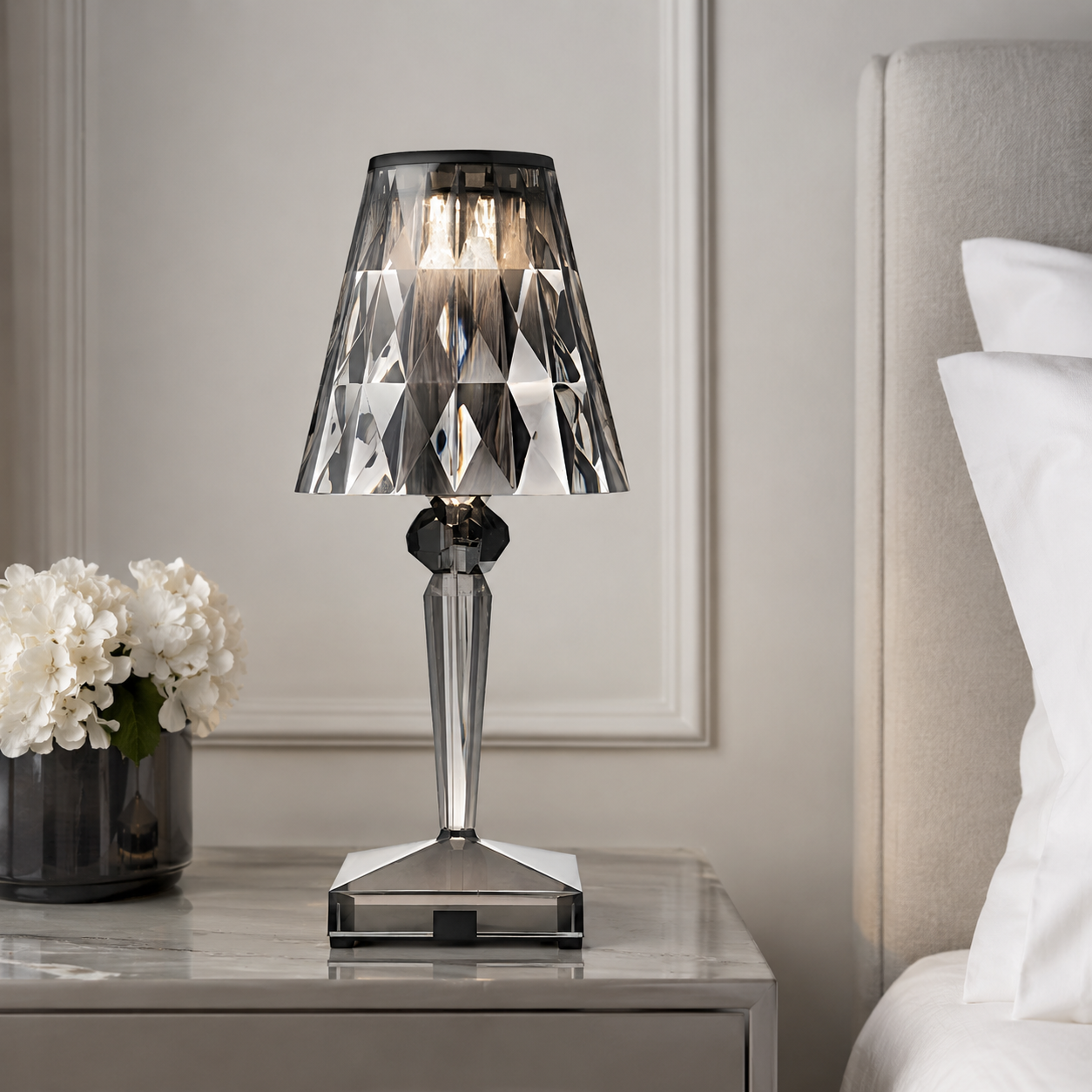 Modern Colourful LED Table Lamp with Acrylic Shade | Drovica