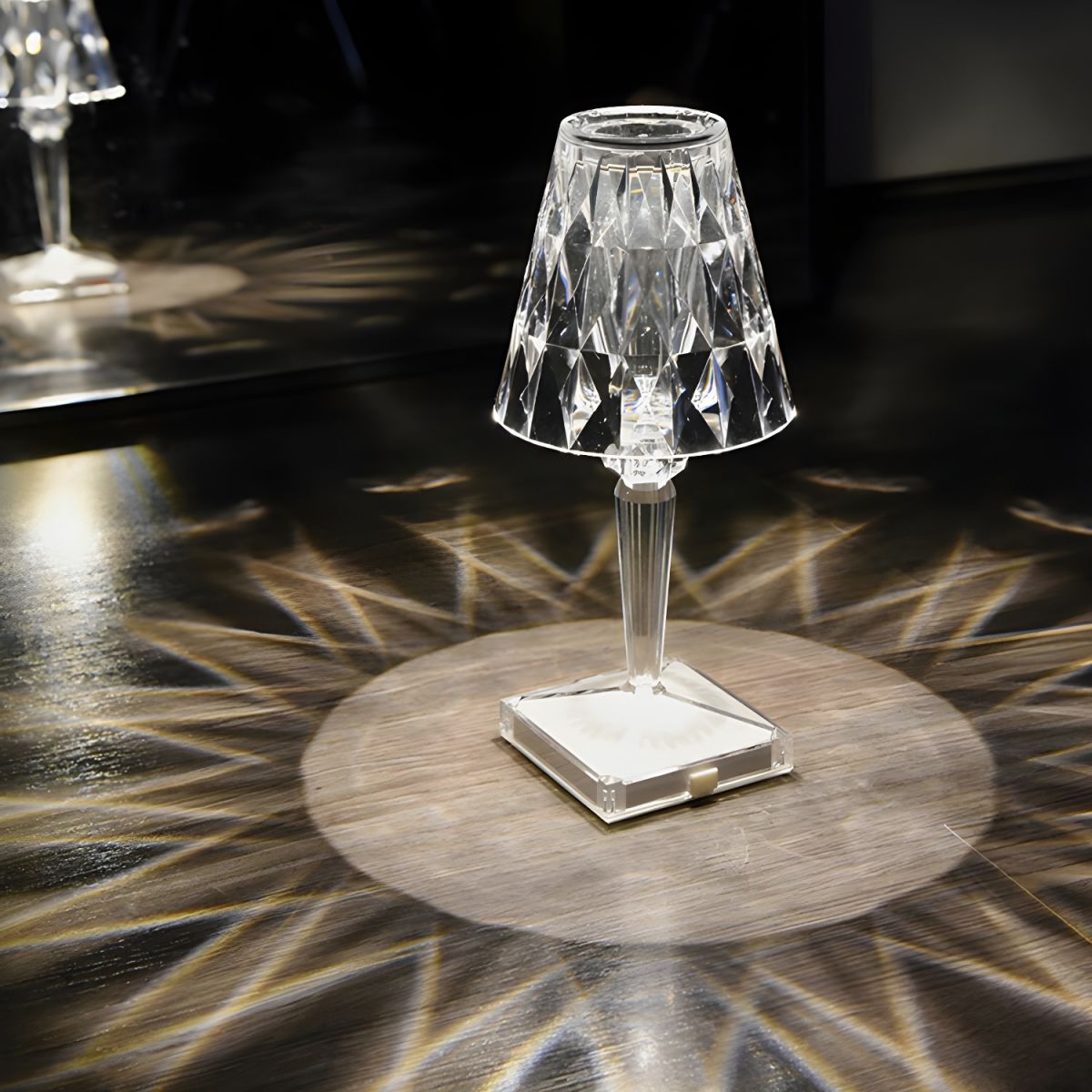 Modern Colourful LED Table Lamp with Acrylic Shade | Drovica