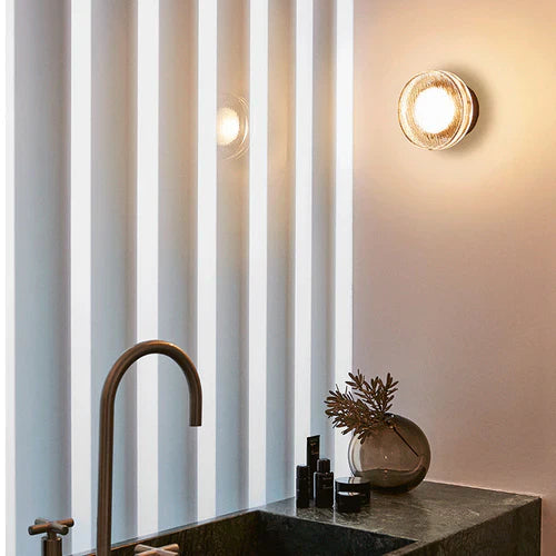 Modern Compact Outdoor Glass Bubble Wall Light | Glacia