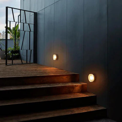 Modern Compact Outdoor Glass Bubble Wall Light | Glacia