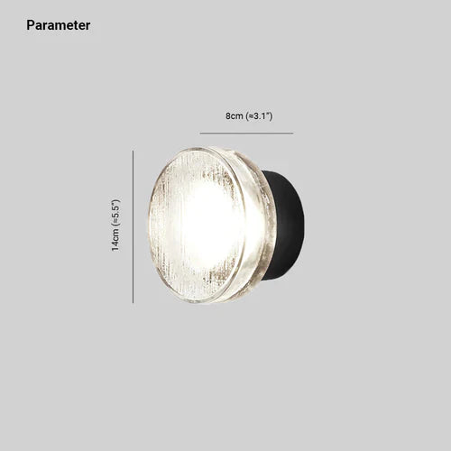Modern Compact Outdoor Glass Bubble Wall Light | Glacia