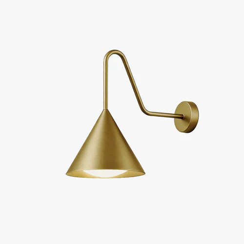 Modern Cone Metal Outdoor Wall Light with Warm LED | Sconera