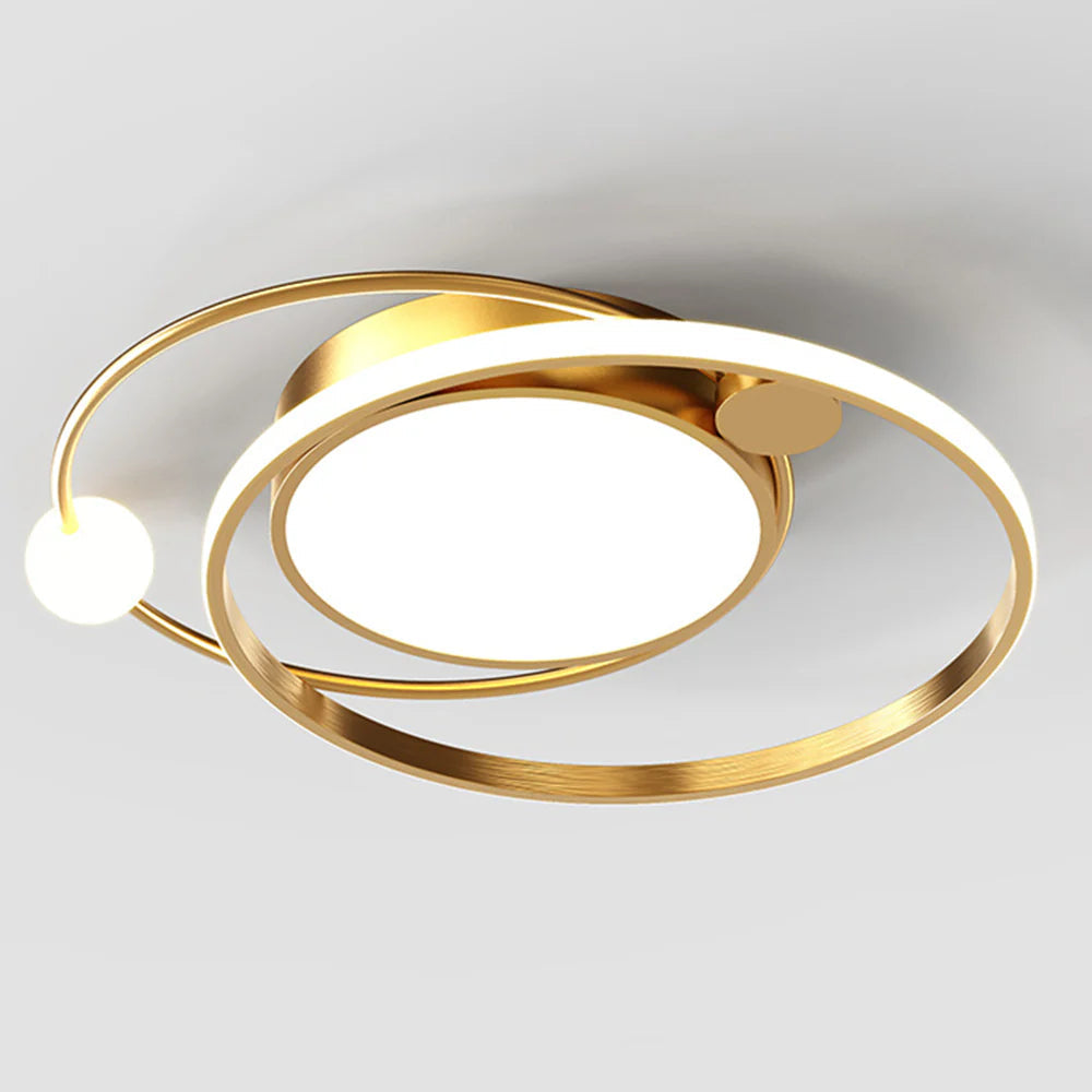 Modern Copper Integrated LED Ceiling Light Fixture | Auralis