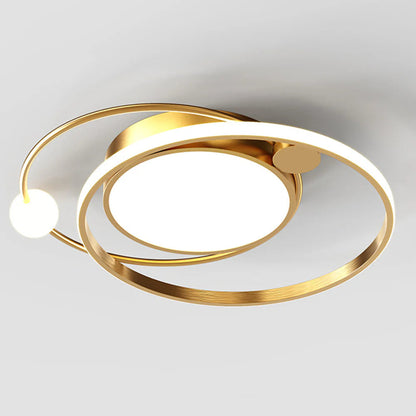 Modern Copper Integrated LED Ceiling Light Fixture | Auralis