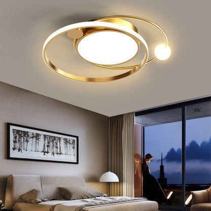 Modern Copper Integrated LED Ceiling Light Fixture | Auralis
