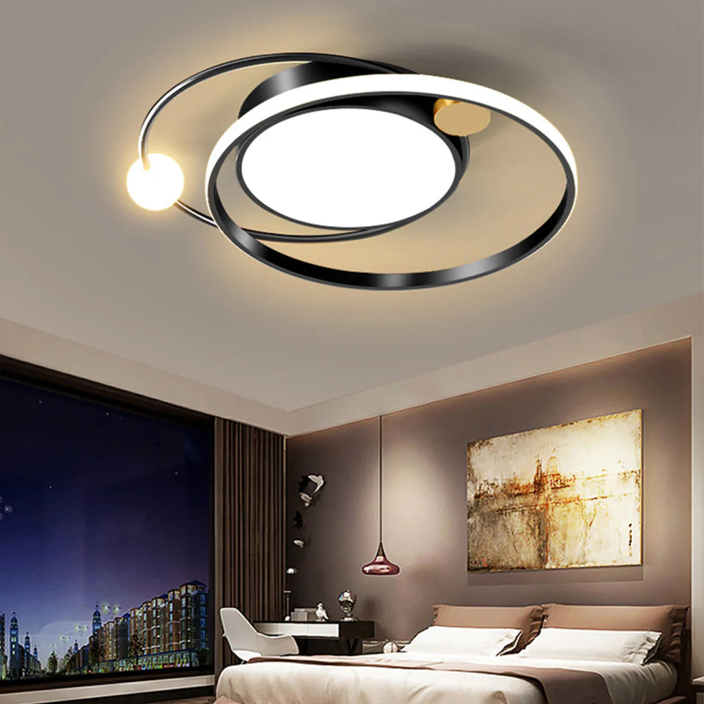 Modern Copper Integrated LED Ceiling Light Fixture | Auralis