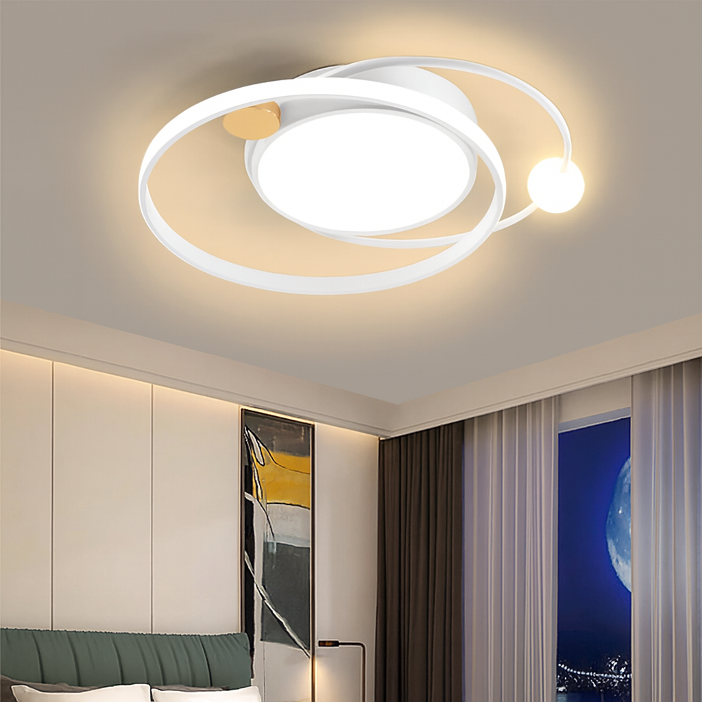 Modern Copper Integrated LED Ceiling Light Fixture | Auralis