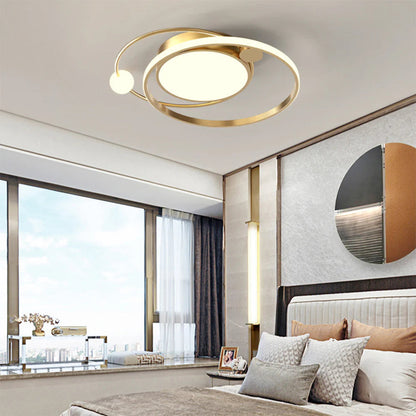 Modern Copper Integrated LED Ceiling Light Fixture | Auralis