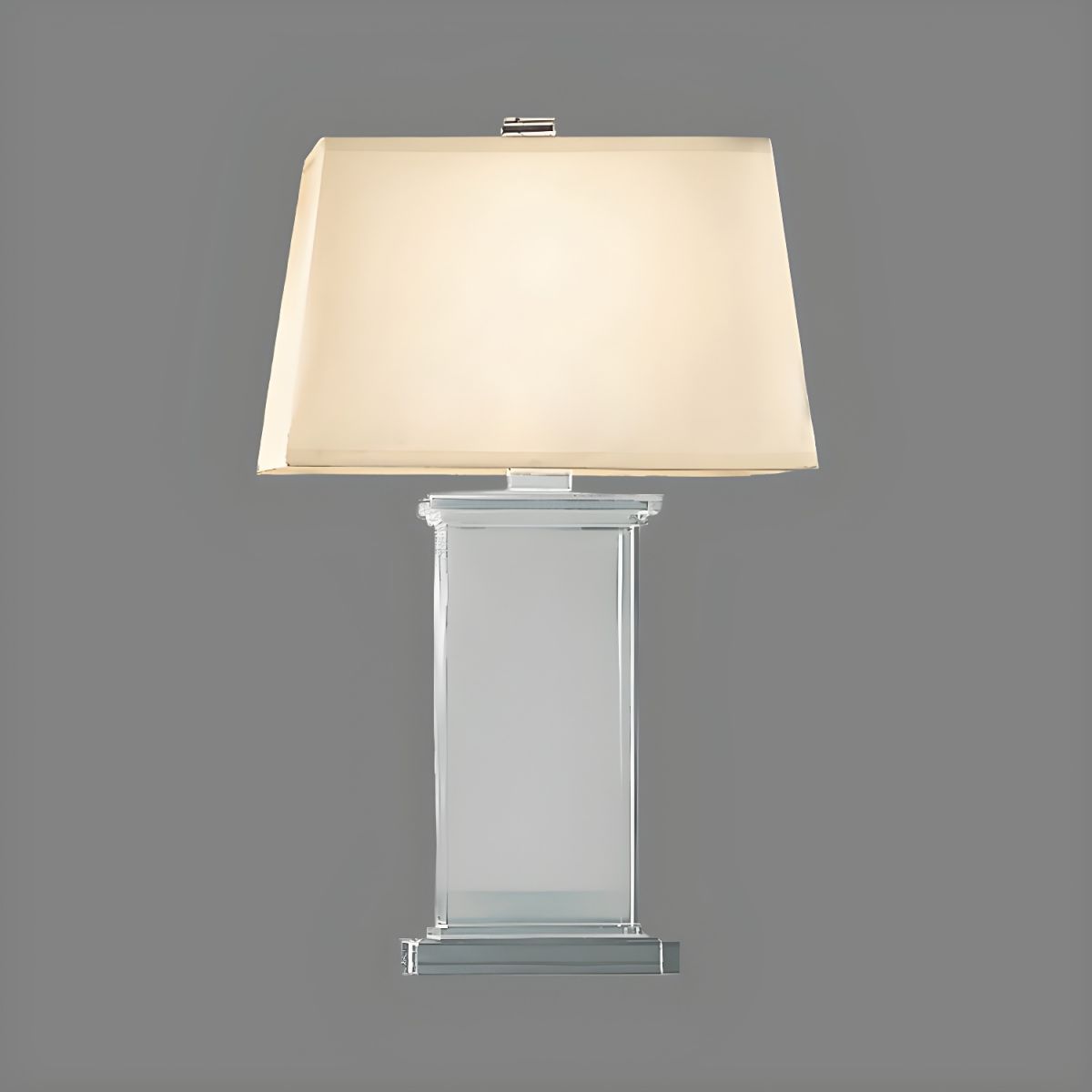 Modern Crystal Base Table Lamp with White Shade | Wexlora