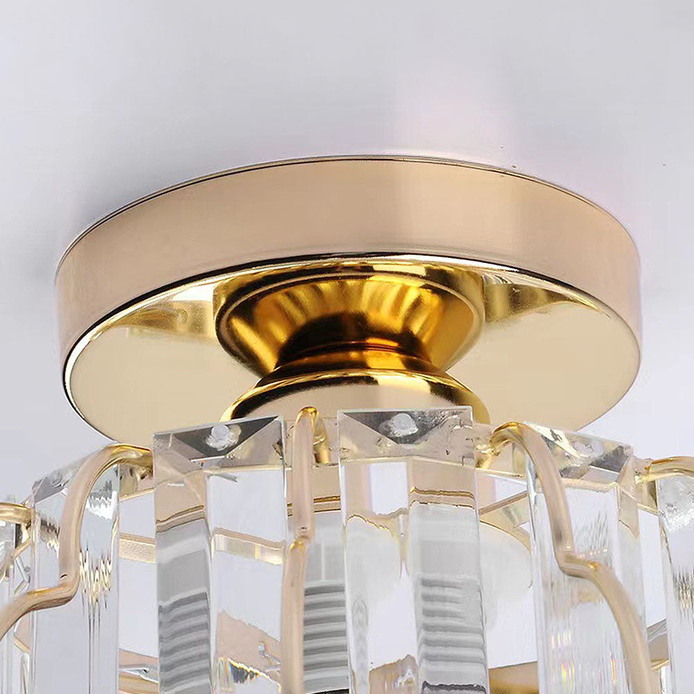 Modern Crystal Ceiling or Pendant Light Gold Black | Lemara