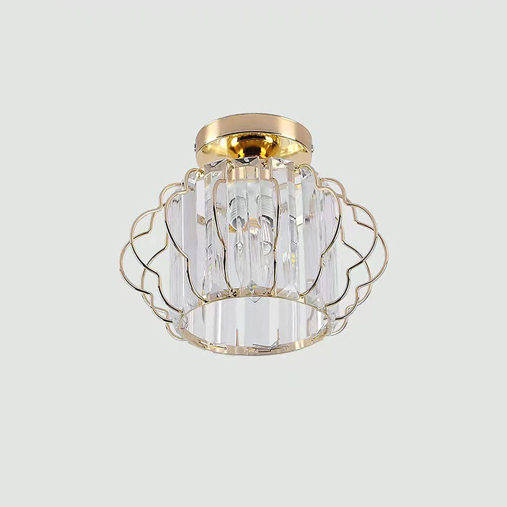 Modern Crystal Ceiling or Pendant Light Gold Black | Lemara