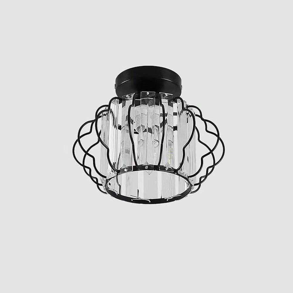 Modern Crystal Ceiling or Pendant Light Gold Black | Lemara