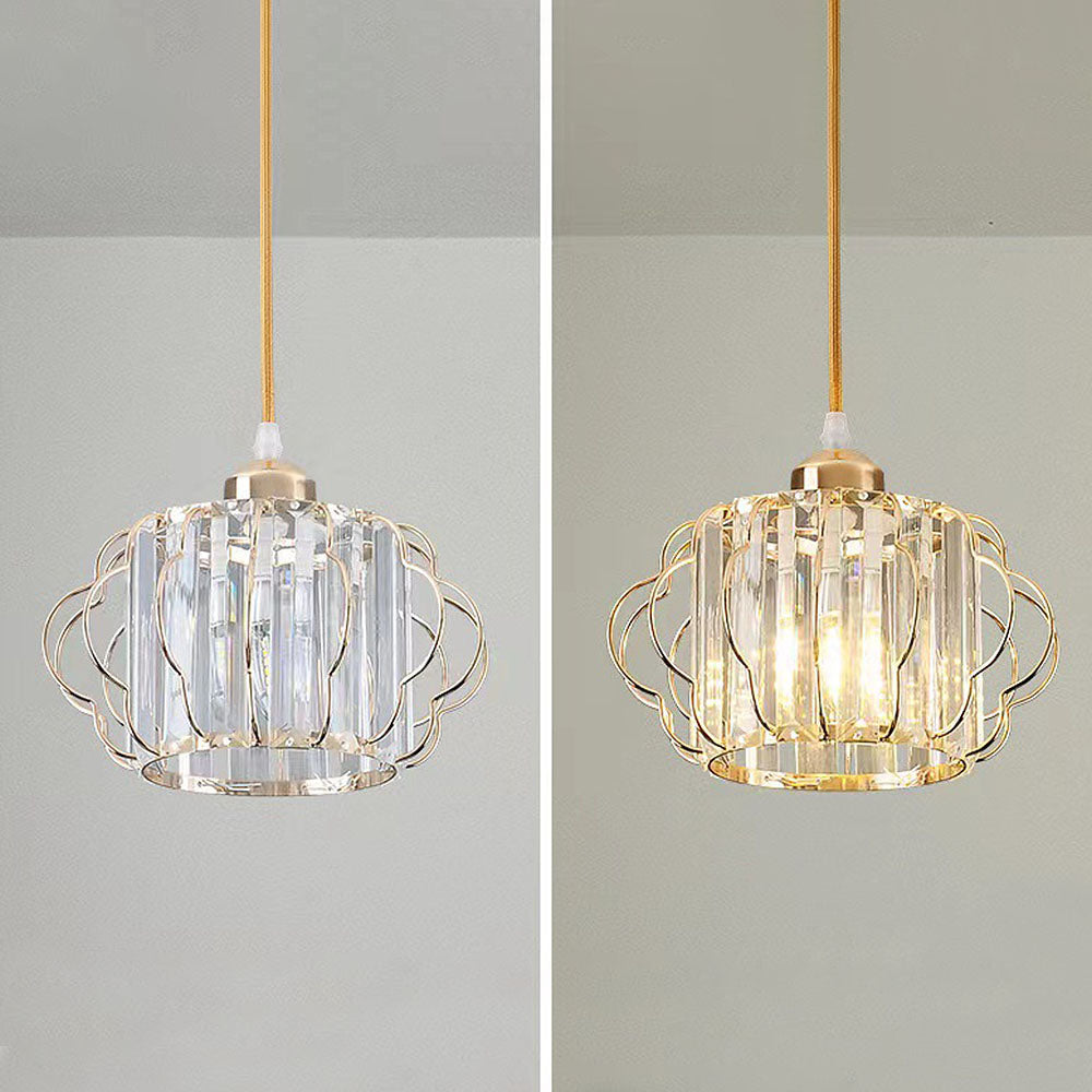 Modern Crystal Ceiling or Pendant Light Gold Black | Lemara