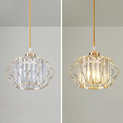 Modern Crystal Ceiling or Pendant Light Gold Black | Lemara