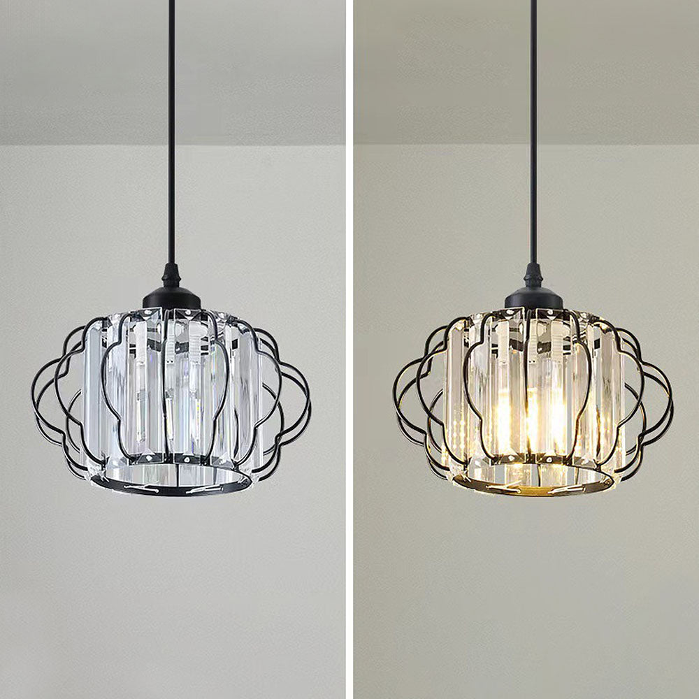 Modern Crystal Ceiling or Pendant Light Gold Black | Lemara