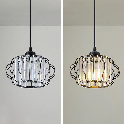 Modern Crystal Ceiling or Pendant Light Gold Black | Lemara