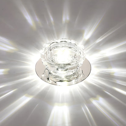 Modern Crystal Flush Mount Ceiling Light Fixture | Prismel