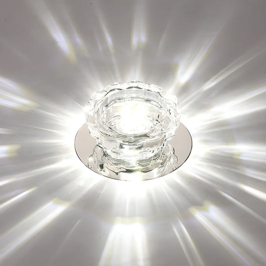Modern Crystal Flush Mount Ceiling Light Fixture | Prismel