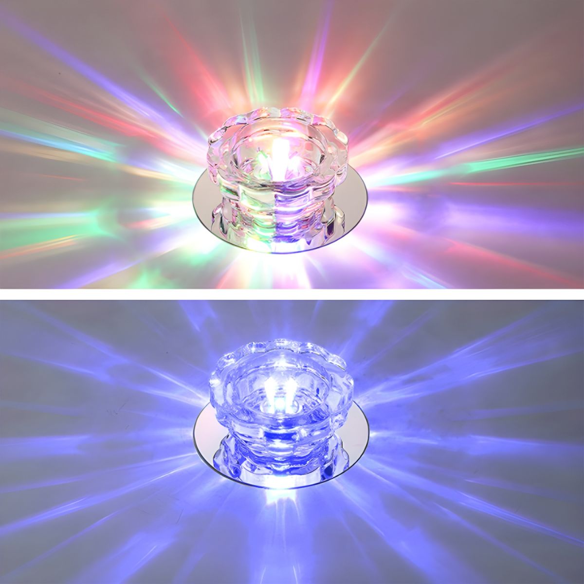 Modern Crystal Flush Mount Ceiling Light Fixture | Prismel