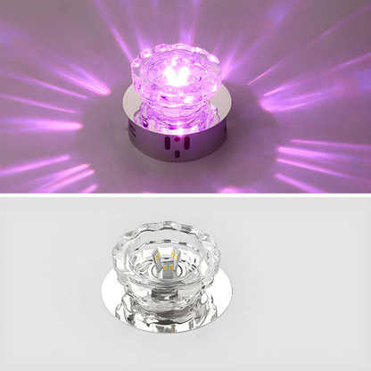 Modern Crystal Flush Mount Ceiling Light Fixture | Prismel