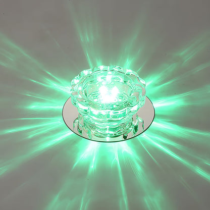 Modern Crystal Flush Mount Ceiling Light Fixture | Prismel