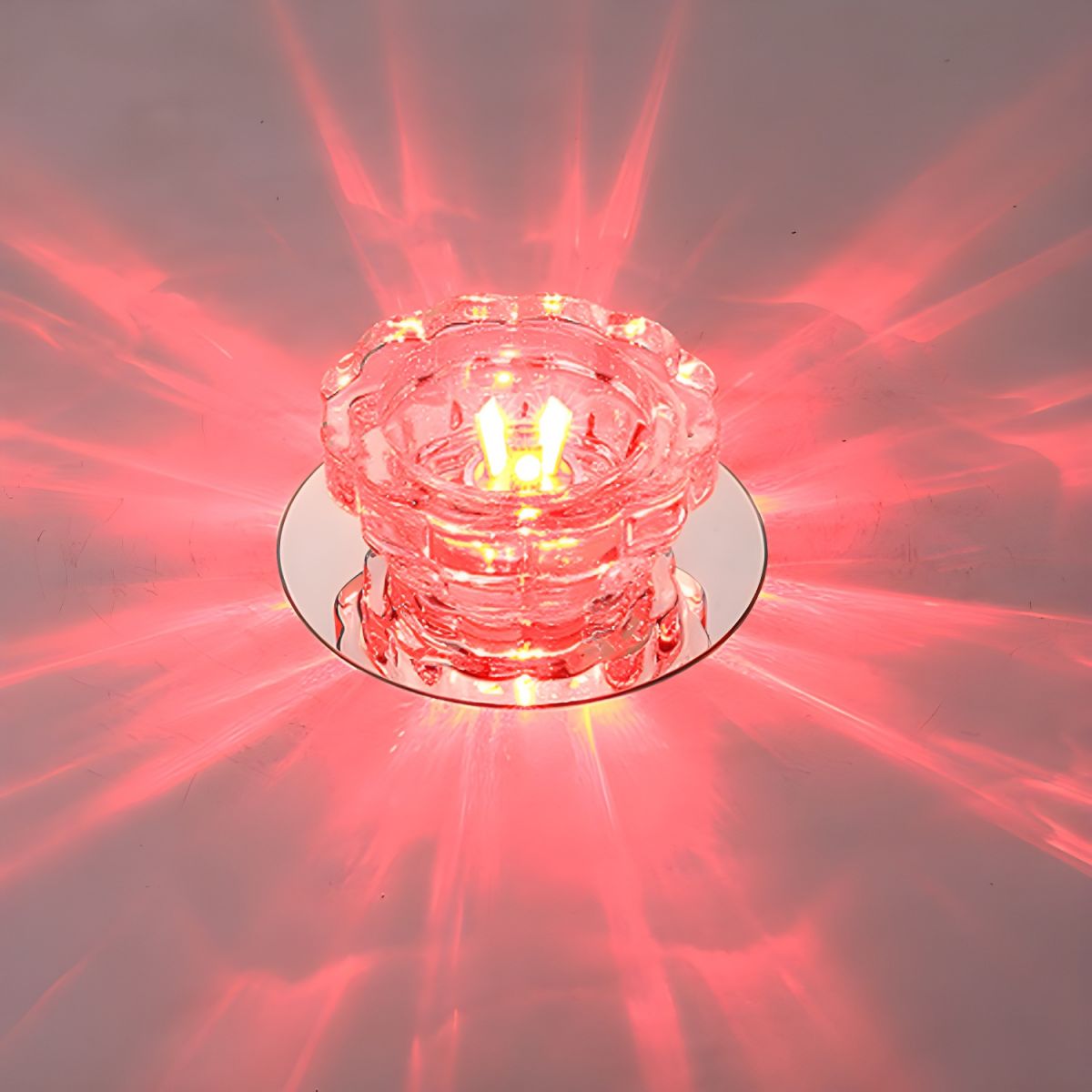 Modern Crystal Flush Mount Ceiling Light Fixture | Prismel